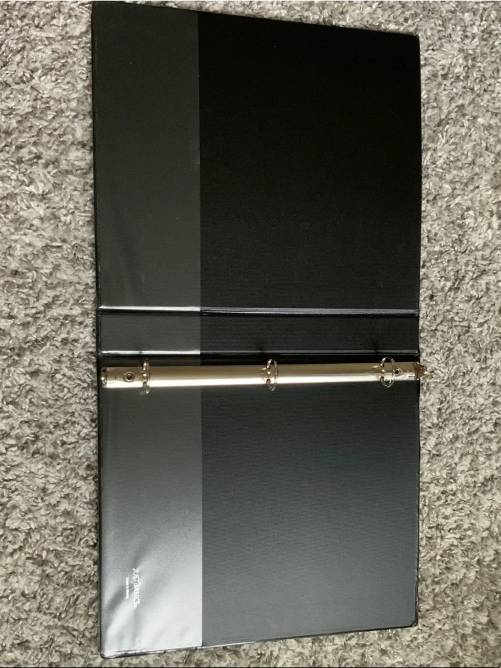 just be Black 3-Ring Binder Folder